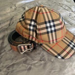 Burberry Hat + Belt
